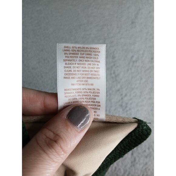 Shade & Shore Swimwear Womens 38D Green Bikini Top Underwire Padded Swimsuit NWT - Picture 5 of 8